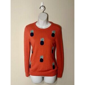 Vineyard Vines 100% Merino Wool Pineapple Embroidered Sweater Size XXS EUC!!!